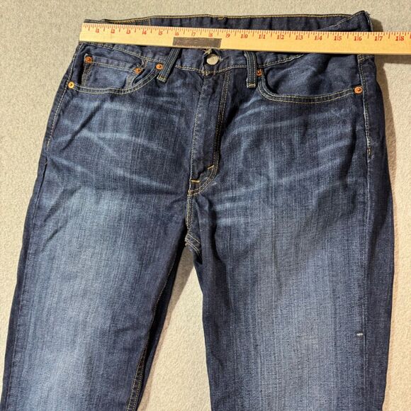 Levis Jeans Mens 34x34 Blue 514 Straight American Workwear Denim Mid Rise - Picture 4 of 11